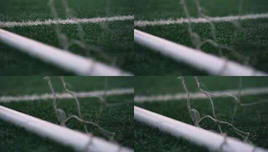 足球场球门变焦高清在线视频素材下载
