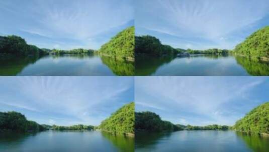桂林两江四湖 湖水湖面倒影 天空之镜延时高清在线视频素材下载