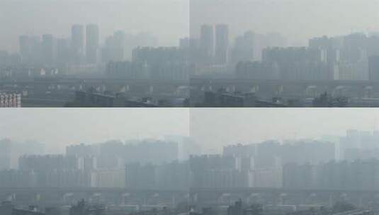 城市雾霾、成都2013、东门、川师附近 (1)高清在线视频素材下载