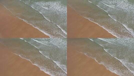 福建福州平潭岛航拍俯瞰沙滩海岸线高清在线视频素材下载