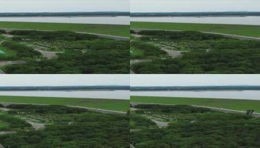 航拍洈水风景区房车露营基地 (2)高清在线视频素材下载