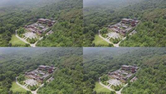 湖北襄阳岘首山文化旅游景区航拍高清在线视频素材下载