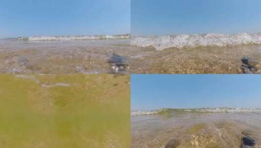 慢镜头海浪拍打高清在线视频素材下载