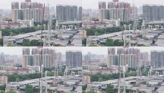 中国广东省广州市珠江大桥放射线高清在线视频素材下载