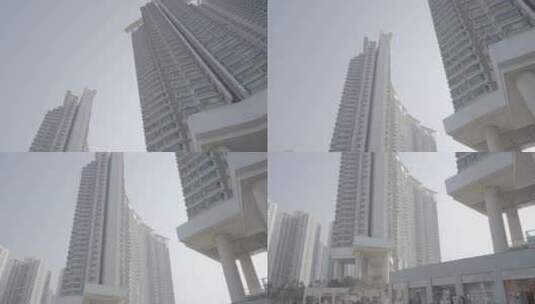 香港东涌富东村建筑高清在线视频素材下载