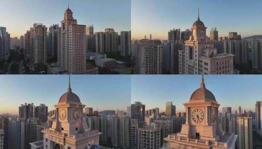 广州海关大楼航拍高清在线视频素材下载