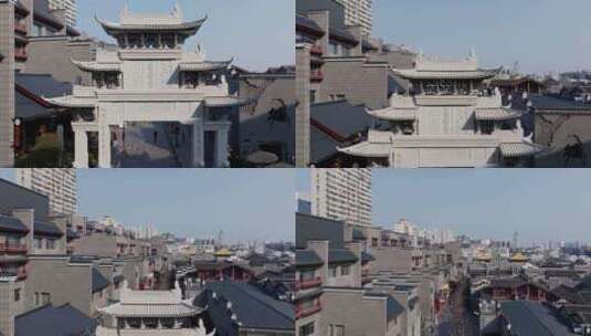 江西南昌万寿宫城市风光航拍高清在线视频素材下载
