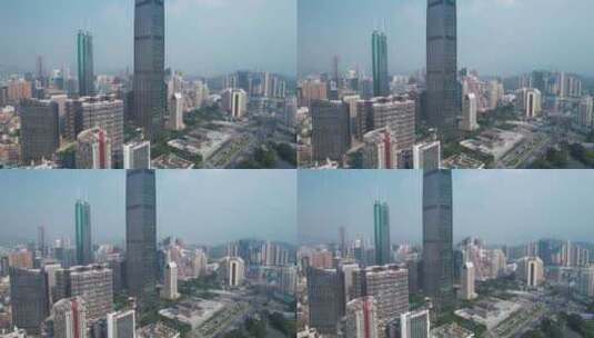 深圳市罗湖区京基一百地标及城市建筑高清在线视频素材下载