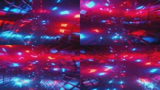 红色和蓝色灯光的抽象背景。垂直循环动画高清在线视频素材下载
