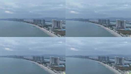 海岸线沿海城市建筑高清在线视频素材下载