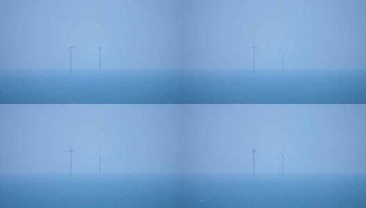 海上风力发电风车高清在线视频素材下载