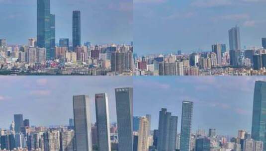湖南长沙IFS国金中心市区高楼大厦航拍摩高清在线视频素材下载