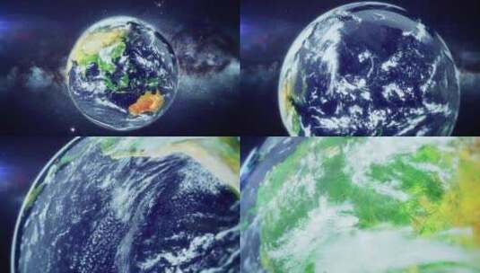 地球旋转并定位缩放南美洲高清在线视频素材下载