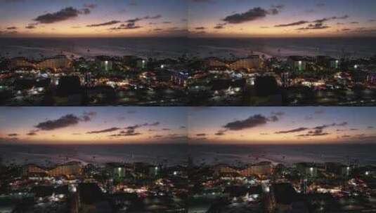 阿鲁巴岛夜景【4K】高清在线视频素材下载