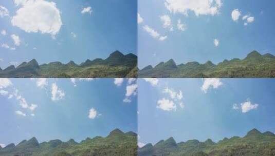 4K贵州山区蓝天白云天空延时视频高清在线视频素材下载