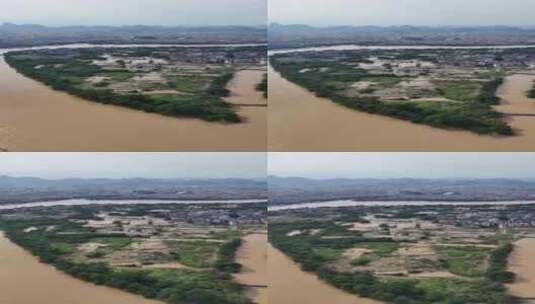 桂林夏季洪水暴雨后高清在线视频素材下载