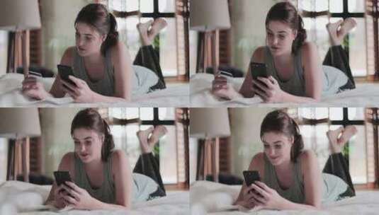 智能手机，购物，网上，银行高清在线视频素材下载