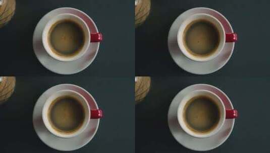 咖啡，马克杯，杯子，顶级镜头高清在线视频素材下载