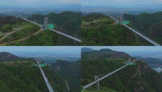 航拍浙江台州市天台山风景区大瀑布琼台景区高清在线视频素材下载