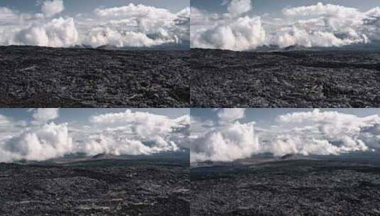 黑土空中冷却的熔岩高清在线视频素材下载