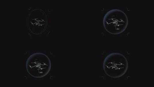 3D虚拟无人机的HUD元素动画高清在线视频素材下载