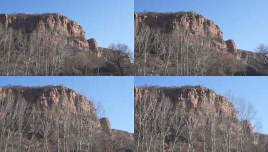 嶂石岩 山 山景 美景 景色高清在线视频素材下载