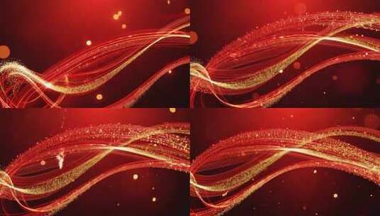 红色系动感光带特效展示高清在线视频素材下载
