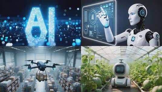 中国科技创新AI人工智能医疗工业农业发展高清在线视频素材下载