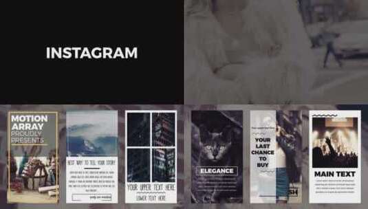 清新唯美简约Instagram故事性AE模板高清AE视频素材下载