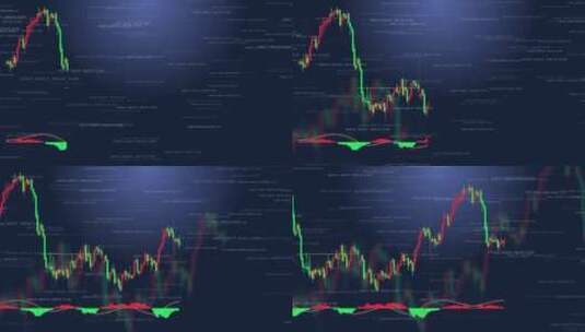 股票黄金K线波动高清AE视频素材下载