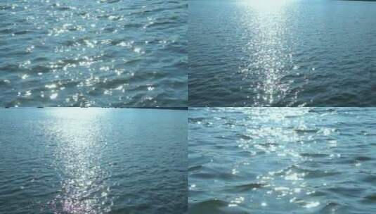 大气震撼唯美的湖边逆光水波纹高清在线视频素材下载