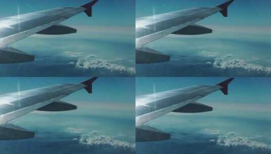从飞机窗口看到的世界高清在线视频素材下载