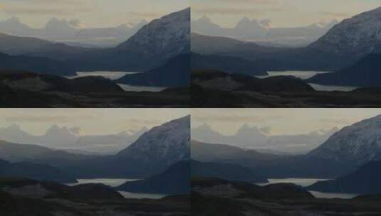安第斯山脉中的湖泊和冰川高清在线视频素材下载