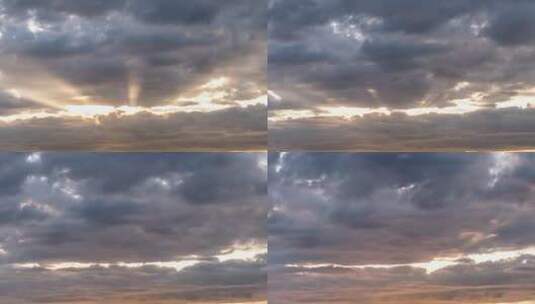 日落时天空中的云层高清在线视频素材下载