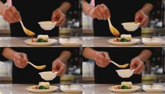 米饭套餐美食制作过程实拍高清在线视频素材下载