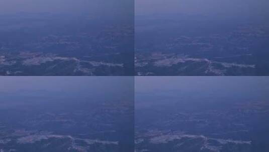 飞机上空视角拍摄山脉高清在线视频素材下载