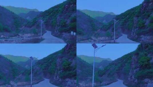 汽车行驶在晚间的山道上高清在线视频素材下载