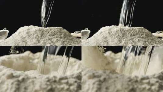 面粉-揉面-拍撒面粉-麦粉高清在线视频素材下载