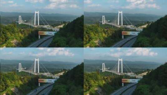 远看龙江大桥高清在线视频素材下载