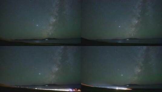 错那湖星空延时高清在线视频素材下载