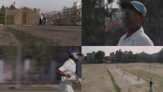 印度加尔各答市板球运动训练现场高清在线视频素材下载