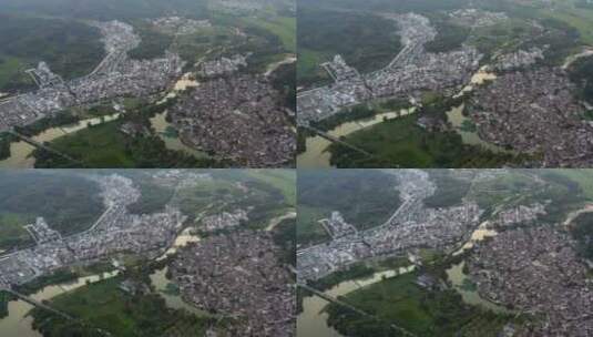 安徽省黄山市黟县宏村景区航拍风光高清在线视频素材下载