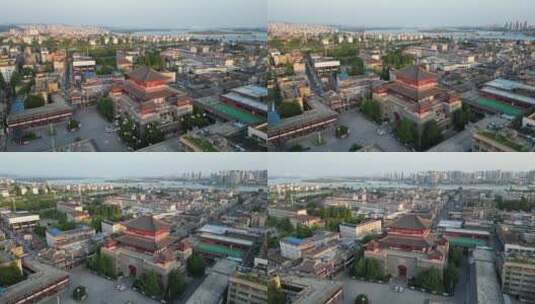 湖北襄阳古城4A景区航拍高清在线视频素材下载