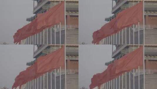 天安门红旗 大气北京 喜迎二十大高清在线视频素材下载