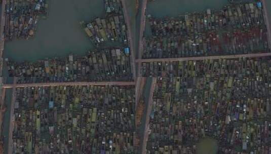 苏州渔港村航拍004(纵向后拉)高清在线视频素材下载
