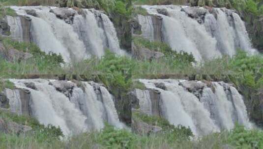 河流上的岩石瀑布高清在线视频素材下载