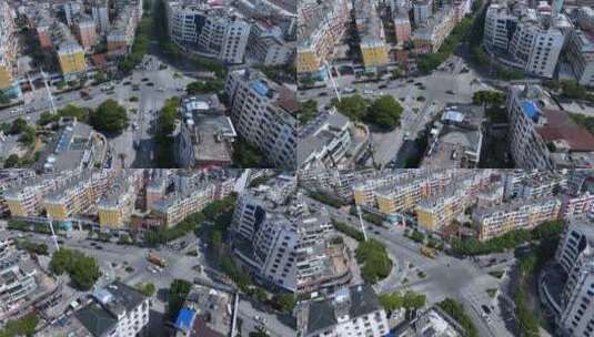 俯瞰鹰潭城市建筑住宅小区高清在线视频素材下载