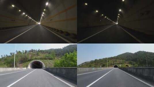 汽车在隧道内行驶高清在线视频素材下载