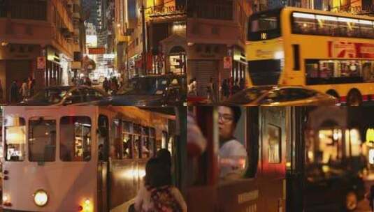 香港街头的夜景高清在线视频素材下载