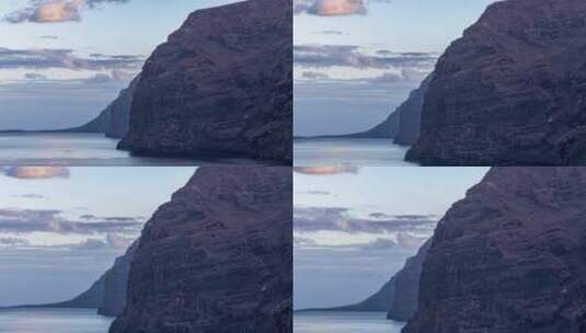 山崖的大海高清在线视频素材下载